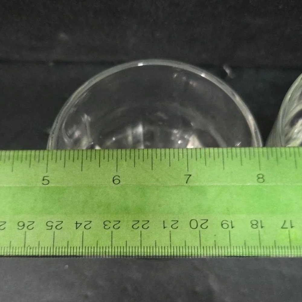 Libbey Duratuff Clear Paneled Juice Glasses, Set of 2, Vintage Clear Drinkware‎